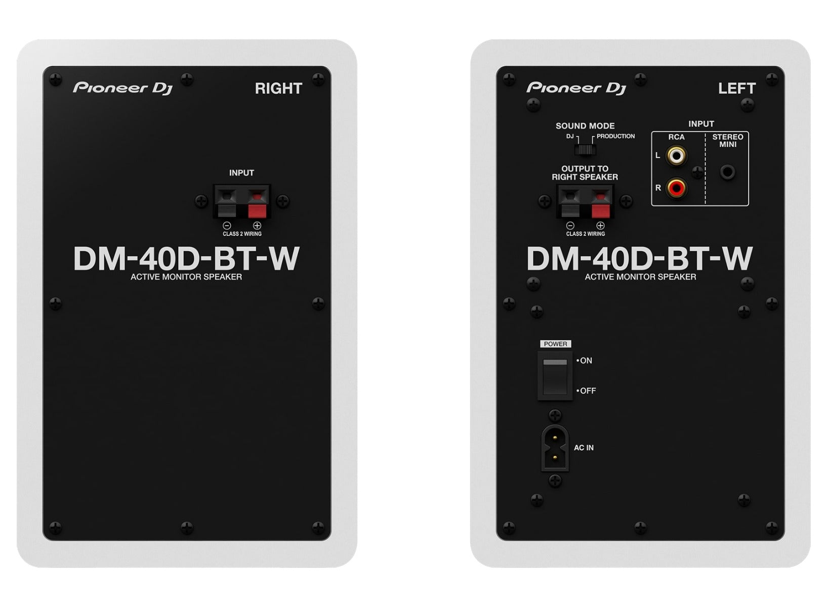 Pioneer DM-40D-BT (par, hvid)