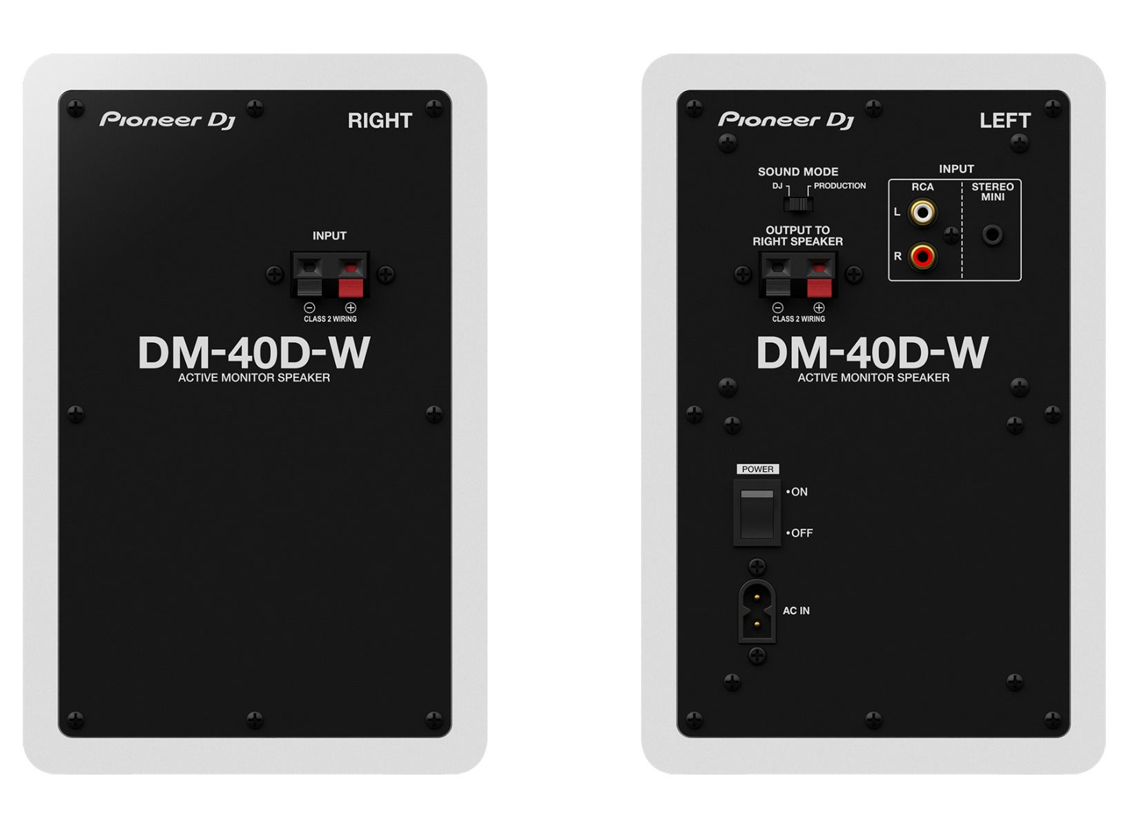 Pioneer DM-40D (par, hvid)