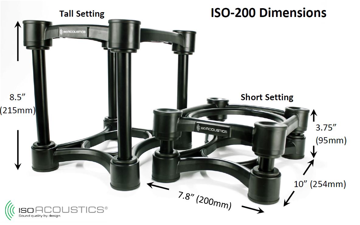 IsoAcoustics ISO-200 stativer (par)