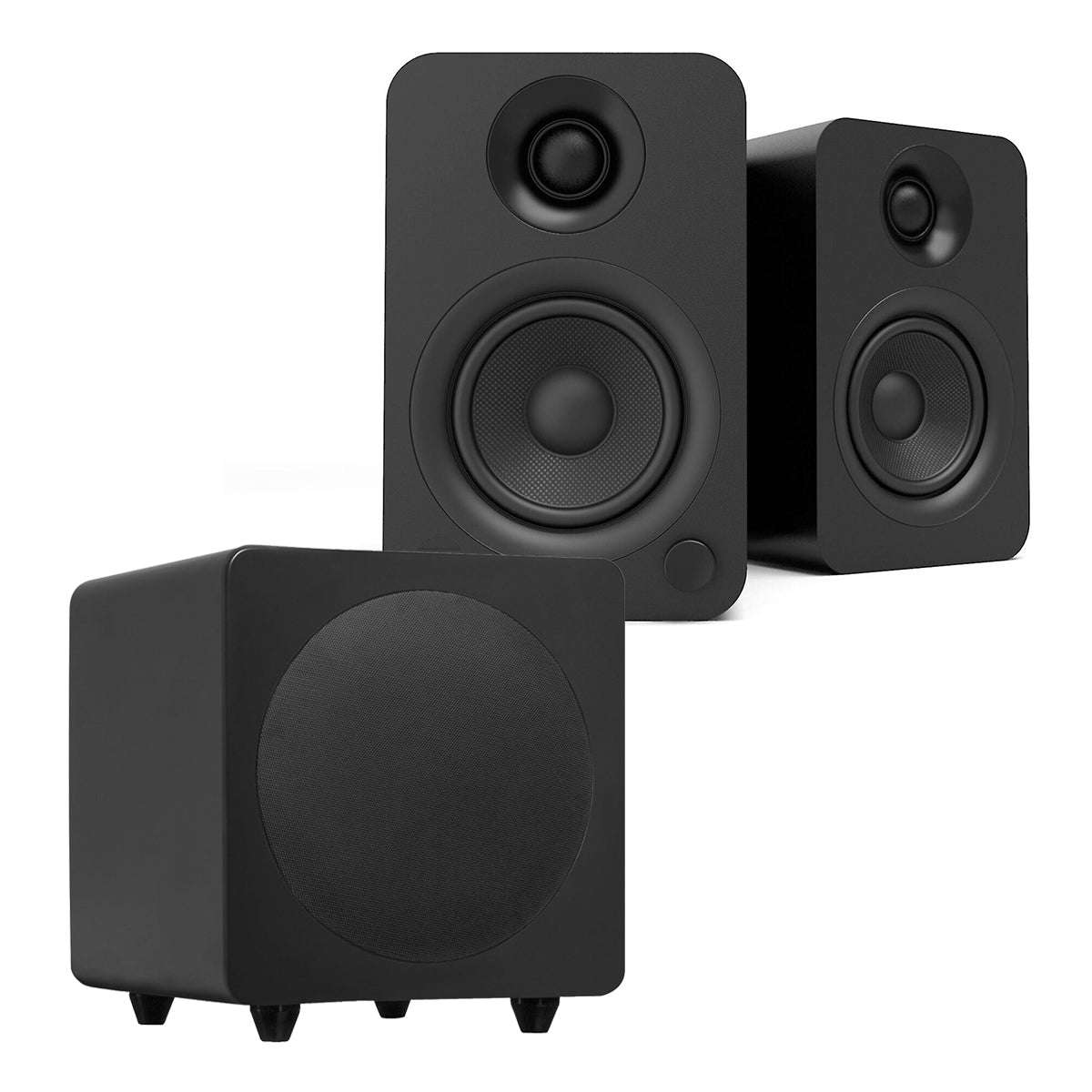 Kanto YU4 (Matt Black) + SUB8 Subwoofer (Matt Black) Bundle