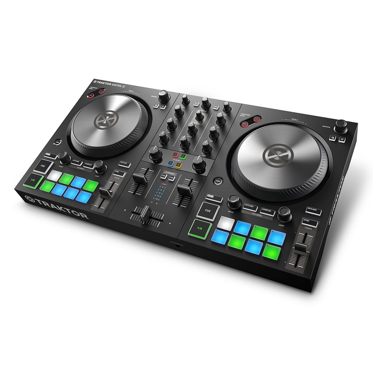 Native Instruments Traktor Kontrol S2 MK3 + Audio Technica ATH-M50x (svart)