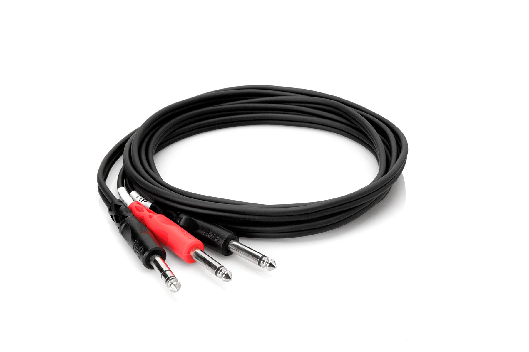 Hosa STP-202 Dual 6,3 mm TS - 6,3 mm TRS Y-kabel 2m