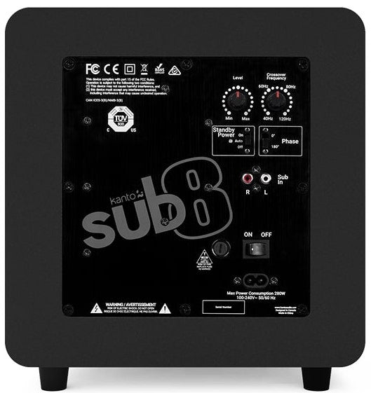 Kanto SUB8V subwoofer (mattsvart)