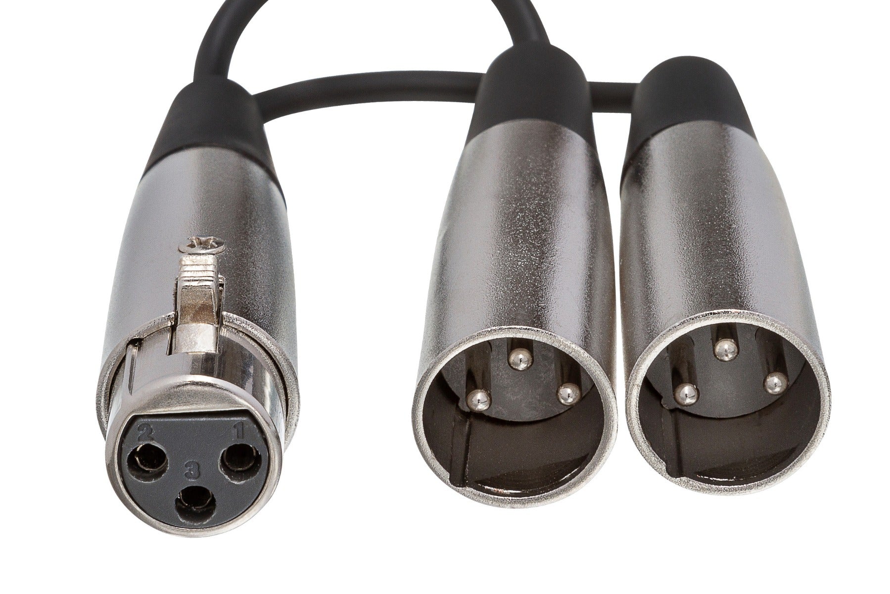 Hosa YXM-121 XLR-hun til dobbelt XLR-han Y-kabel 0,15m