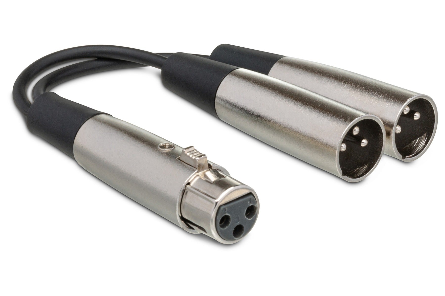 Hosa YXM-121 XLR-hun til dobbelt XLR-han Y-kabel 0,15m